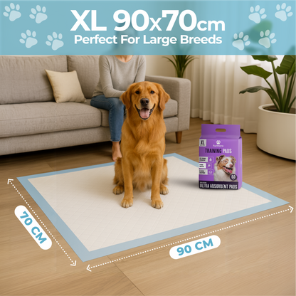 Furmora XL Puppy Pads 70×90cm (60 Pack)